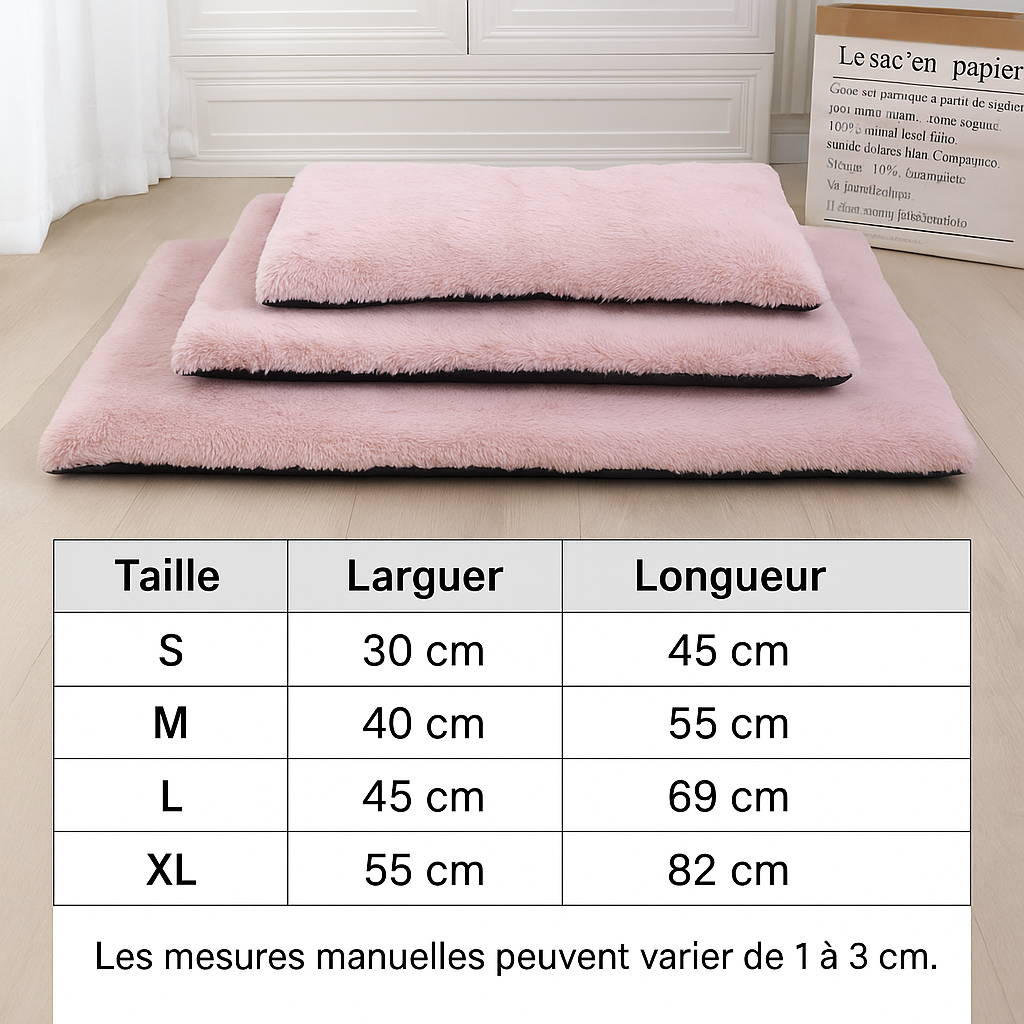 Tapis de lit épais et chaud pour chien et chat – Coussin doux et lavable