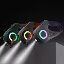 5M Automatic Dog Leash Retractable LED Luminous Leading Fashion Light Straps For Dog Puppy Pet Flexi Walking Running Lead