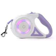 5M Automatic Dog Leash Retractable LED Luminous Leading Fashion Light Straps For Dog Puppy Pet Flexi Walking Running Lead