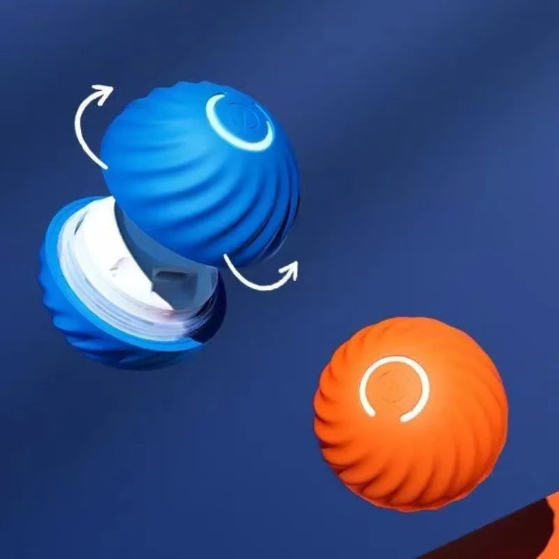 Balle de jouet interactive pour chien, rechargeable en USB, rotative et résistante à la mastication, idéale pour chiot et petit chien.