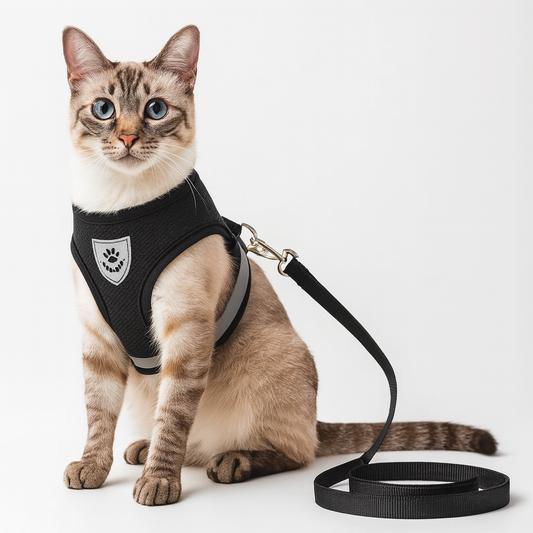 Harnais Réglable et Laisse pour Chats &amp; Petits Chiens