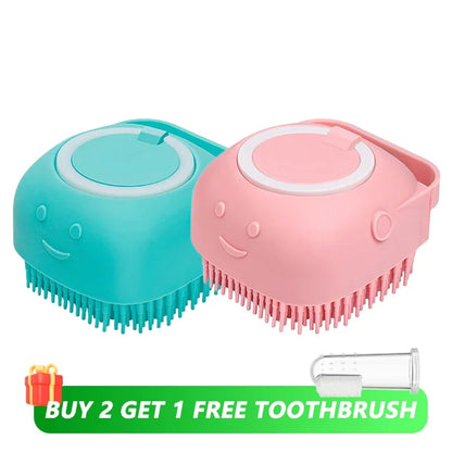 Brosse de Bain et de Massage pour Chien &amp; Chat