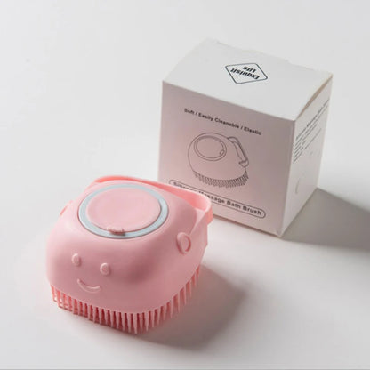 Brosse de bain en silicone pour chien