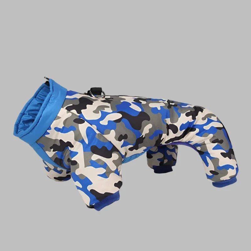 Doudoune Pour Chien - WarmJacketDog™ - Camouflage Bleu - HIVER CHIEN
