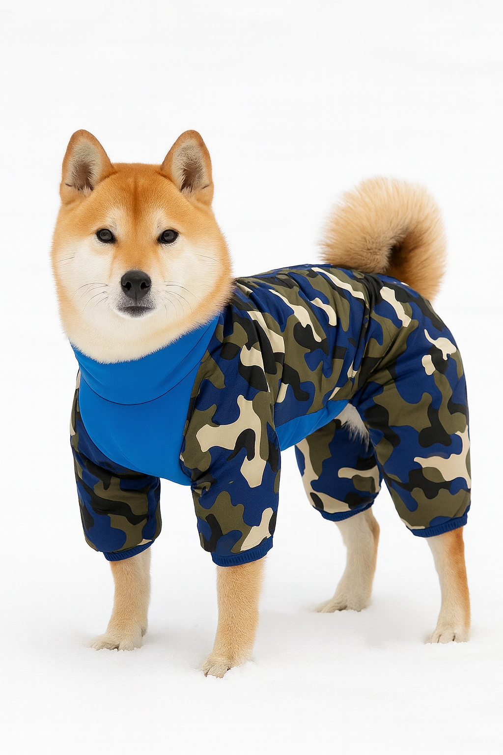 Doudoune Pour Chien - WarmJacketDog™ - Camouflage Bleu - HIVER CHIEN