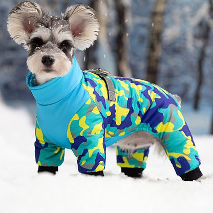 Doudoune Pour Chien - WarmJacketDog™ - Camouflage Cyan - HIVER CHIEN