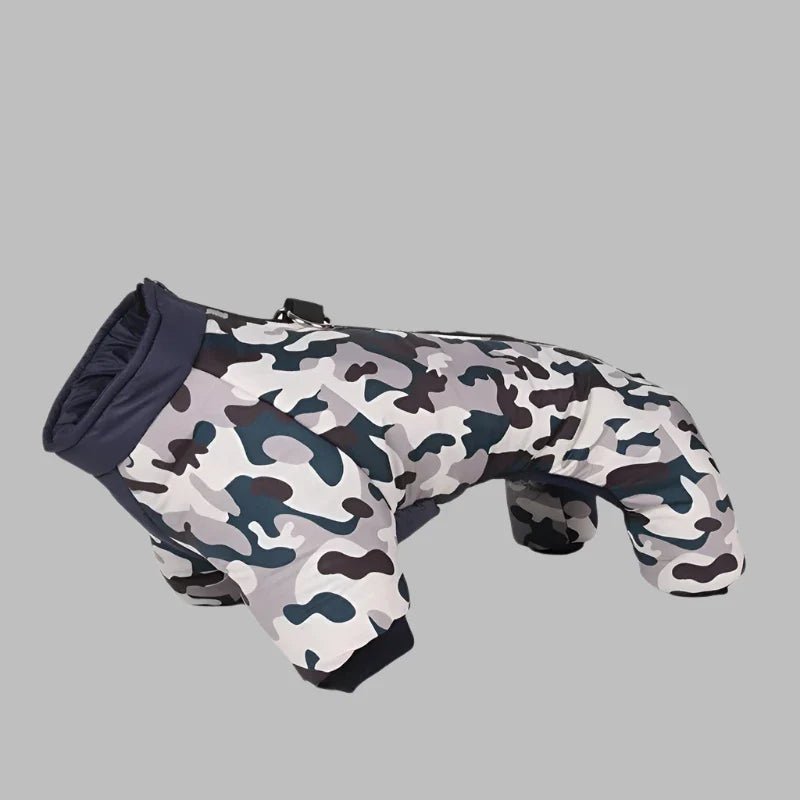 Doudoune Pour Chien - WarmJacketDog™ - Camouflage Gris - HIVER CHIEN