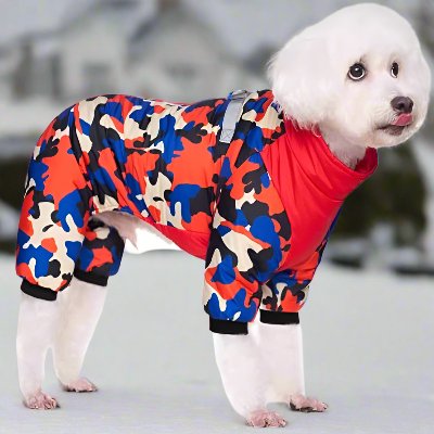 Doudoune Pour Chien - WarmJacketDog™ - Camouflage Rouge - HIVER CHIEN