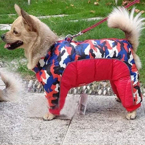 Doudoune Pour Chien - WarmJacketDog™ - Camouflage Rouge - HIVER CHIEN
