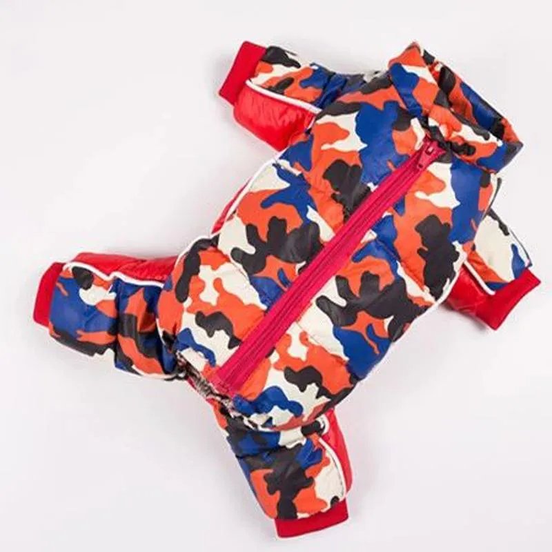 Doudoune Pour Chien - WarmJacketDog™ - Camouflage Rouge - HIVER CHIEN