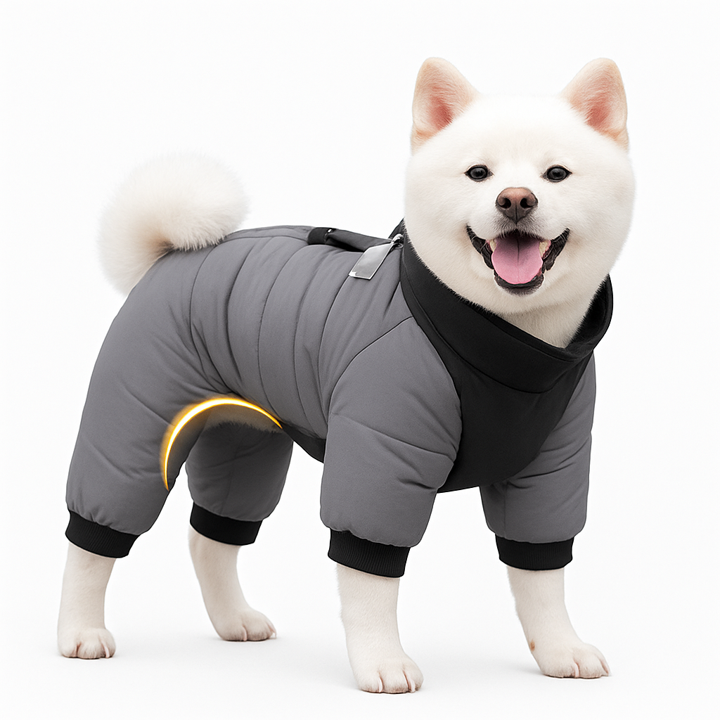 Doudoune Pour Chien - WarmJacketDog™ - Gris - HIVER CHIEN