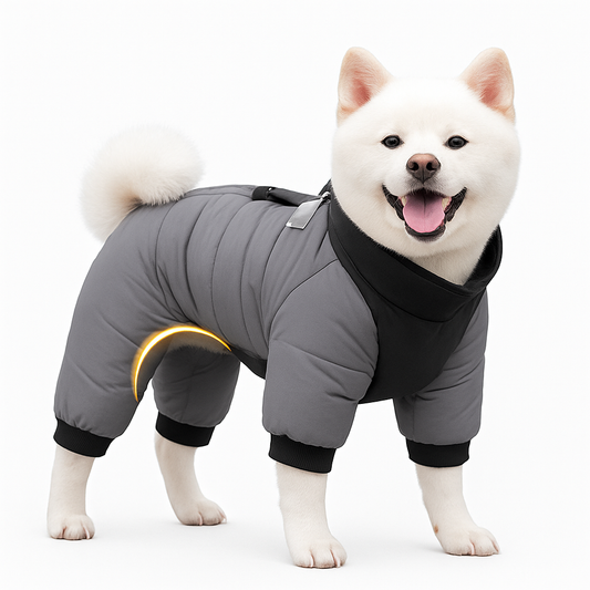 Doudoune Pour Chien - WarmJacketDog™ - Gris - HIVER CHIEN