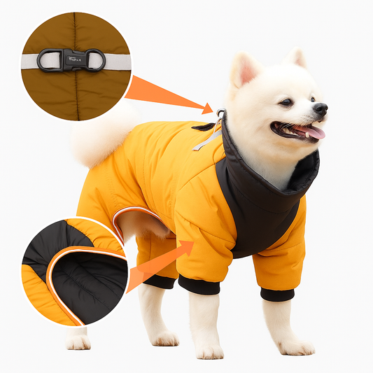Doudoune Pour Chien - WarmJacketDog™ - Jaune - HIVER CHIEN