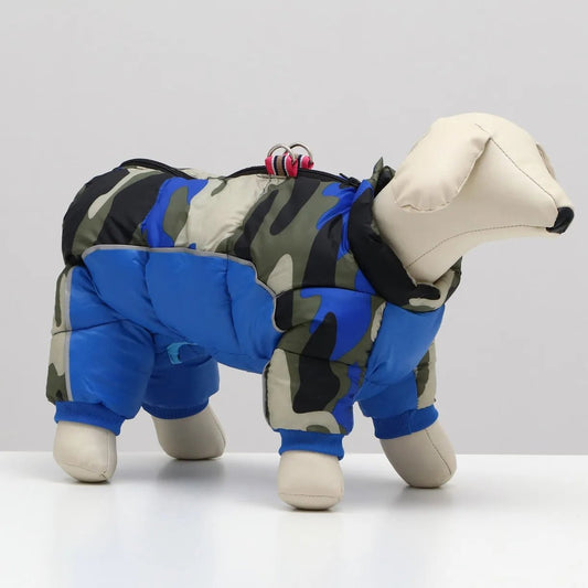 Doudoune pour Chien - WinterDogWarmJacket™ - Bleu Marine - HIVER CHIEN