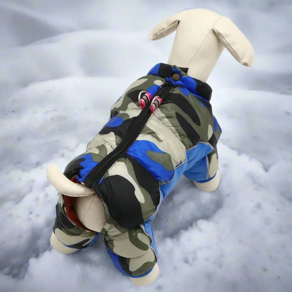 Doudoune pour Chien - WinterDogWarmJacket™ - Bleu Marine - HIVER CHIEN