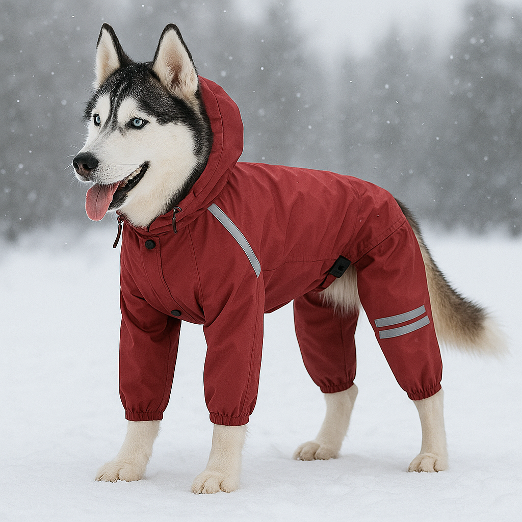 Imperméables pour Chiens - DogRaincoat™ - Rouge - HIVER CHIEN