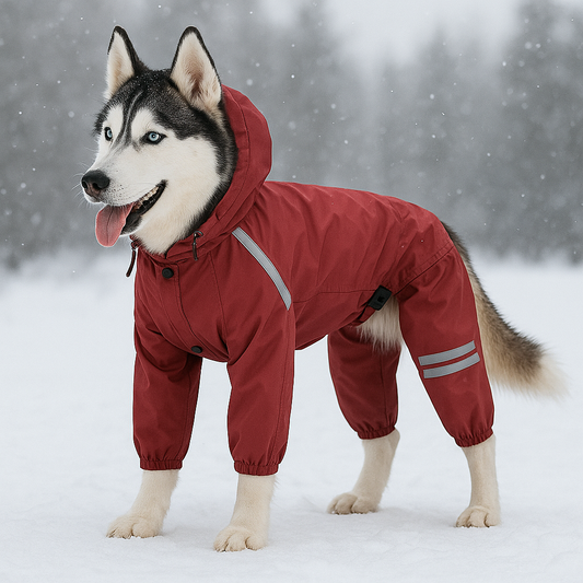 Imperméables pour Chiens - DogRaincoat™ - Rouge - HIVER CHIEN