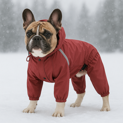 Imperméables pour Chiens - DogRaincoat™ - Rouge - HIVER CHIEN